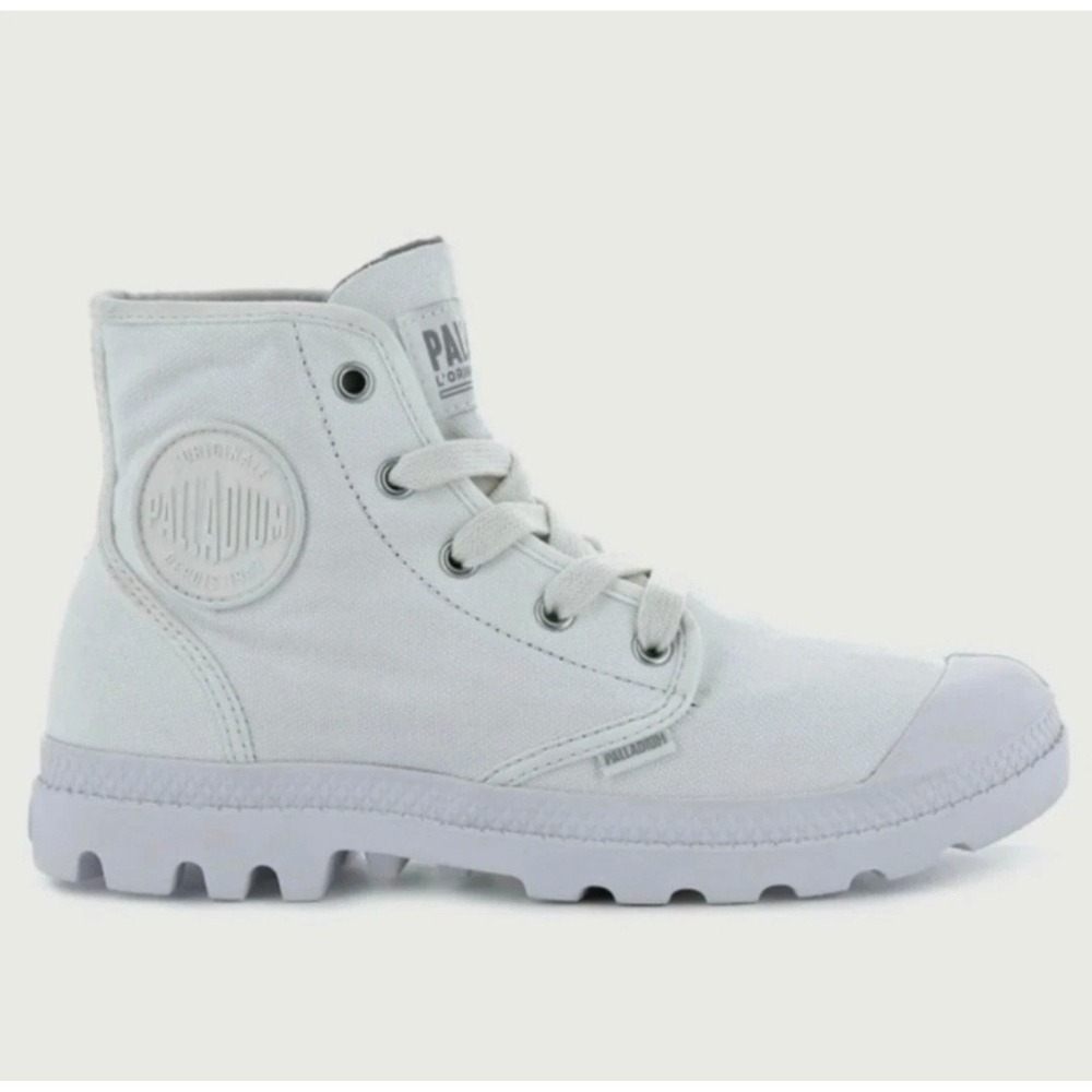 Palladium Pampa Hi Top Canvas Sneaker Boot White Size 7.5 (MSRP $75)